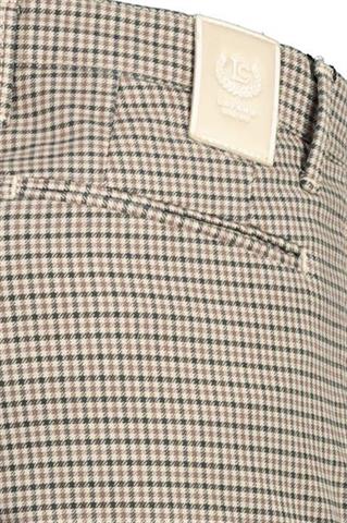 Beżowe spodnie męskie w kratkę Chinos PBT 60893 - 101411
