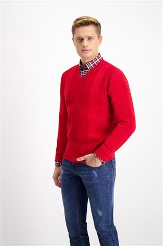 Sportowa koszula męska w kratę 92835 - 105521