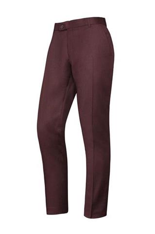 Bordowe spodnie z flaneli wełnianej Chinos Biella 64625 - 10671