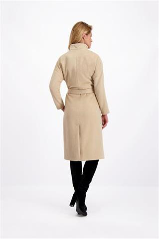 Beżowy płaszcz damski Perla Milva 84786 - 107981