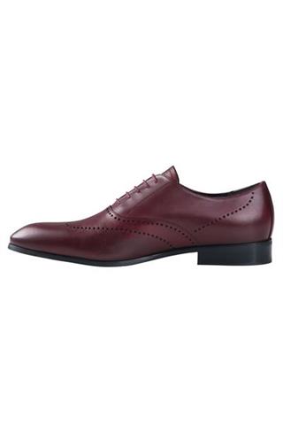 Bordowe buty męskie skórzane Lavard Ceremony 72824 - 11671