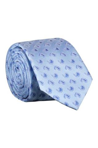 Błękitny krawat we wzory 57198 - 118981