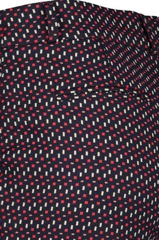 Granatowe spodnie damskie we wzory 85027 - 120521