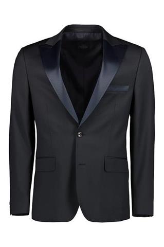 Elegancki granatowy garnitur męski 35237 - 123841
