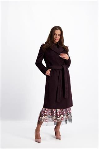 Śliwkowy płaszcz damski Donna Marcol 84007 - 144751