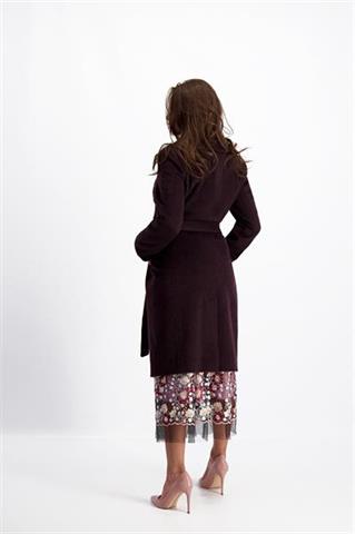 Śliwkowy płaszcz damski Donna Marcol 84007 - 144771