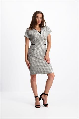 Szara sukienka w kropki Cama Bognese 84608 - 145741