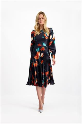 Plisowana sukienka w kwiaty 85124 - 146291