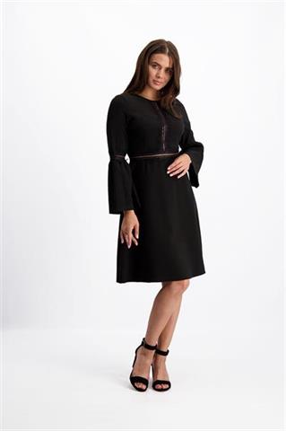 Czarna sukienka z koronką Debora 84470 - 147651
