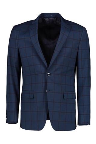 Granatowy garnitur w kratę Mix&Match (254) marynarka - 149071