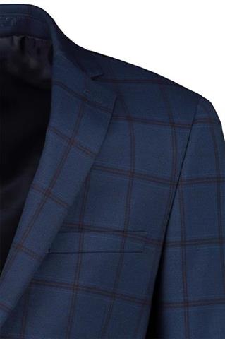 Granatowy garnitur w kratę Mix&Match (254) marynarka - 149101