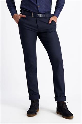 Granatowe spodnie w mikro wzór Chinos Lester 64561 - 149461