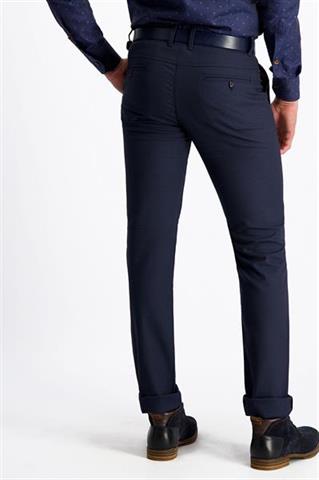 Granatowe spodnie w mikro wzór Chinos Lester 64561 - 149471