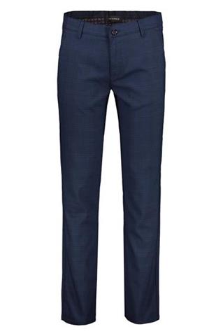 Granatowe spodnie w kratę Chinos Lester 64565 - 149701