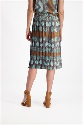 Plisowana spódnica w wężowy print 85094 - 156831