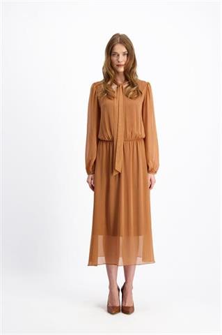 Elegancka cynamonowa sukienka Alicia 85424 - 160931