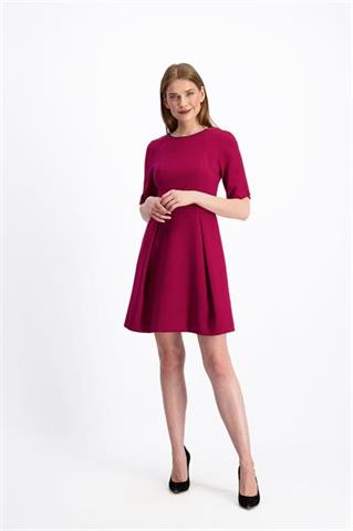 Rozkloszowana bordowa sukienka Rozette 84445 - 161441
