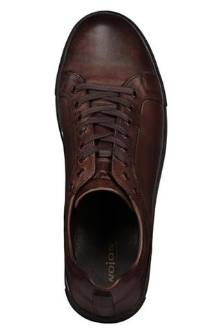 Brązowe sneakersy ze skóry Wojas 73246 - 169921
