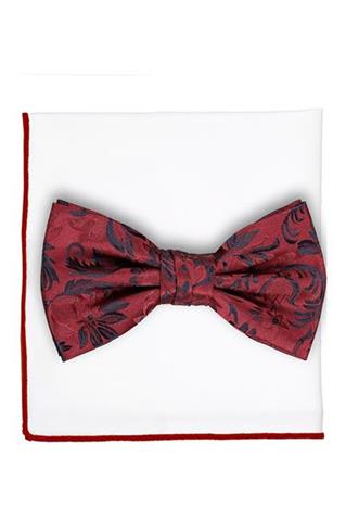 Bordowa mucha w kwiaty 57317 - 177221
