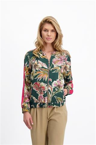 Zielona bomberka damska w kwiaty Tulip 84658 - 180311