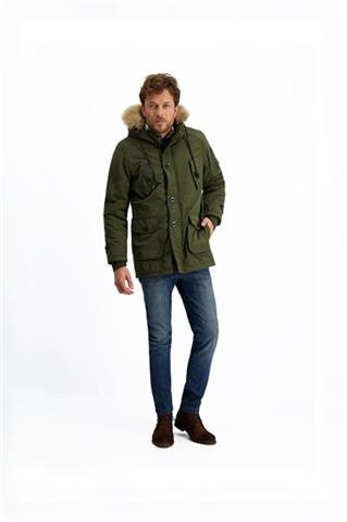 Oliwkowa parka męska 11028 - 185631