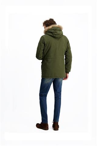 Oliwkowa parka męska 11028 - 185641