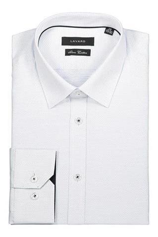 Błękitna koszula męska w kropki 92822 - 188891
