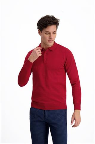 DL0001.DZIANINA.SWETER.Polo.Czerwony.T.73824_XXL - 198401