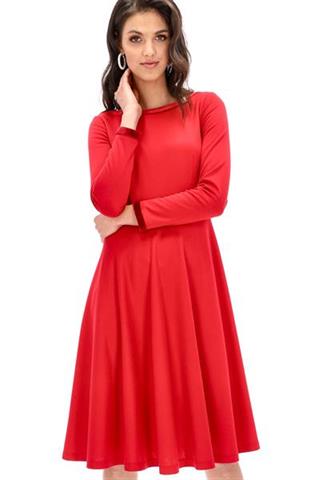 Czerwona sukienka midi 58150 - 220191