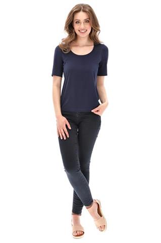 Granatowy t-shirt z krótkim rękawem 58166 - 221211