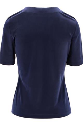 Granatowy t-shirt z krótkim rękawem 58166 - 221231