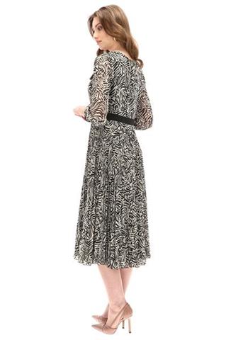 Plisowana sukienka w zwierzęcy deseń 58171 - 221541
