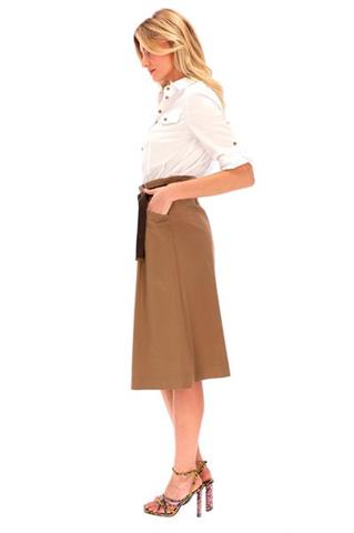 Spódnica midi z marszczoną talią 58173 - 221711