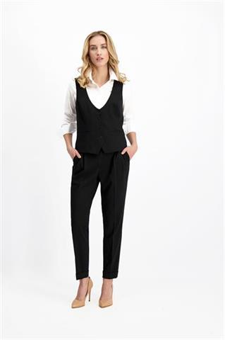 Eleganckie czarne spodnie na kant 85458 - 223131
