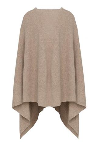 Wełniane poncho damskie 84453 - 22411