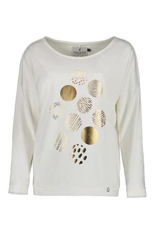 Biała bluza ze złotym nadrukiem 58191 - 228391