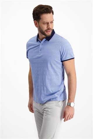 Niebieska koszulka polo męska 73886 - 236871