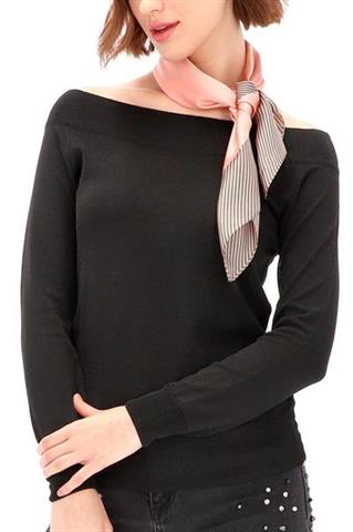 Różowa chusta z paskami 58251 - 275691