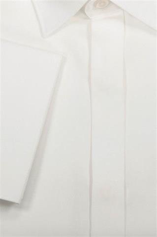 Biała koszula męska ze strukturalnym wzorem 92576 - 278731