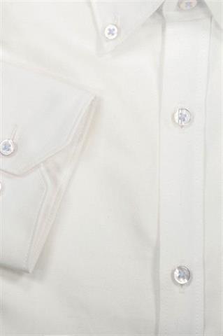 Biała koszula męska button down 92584 - 278881