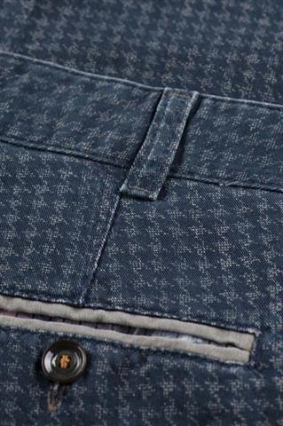 Granatowe spodnie w pepitkę Chinos Class 64495 - 27961