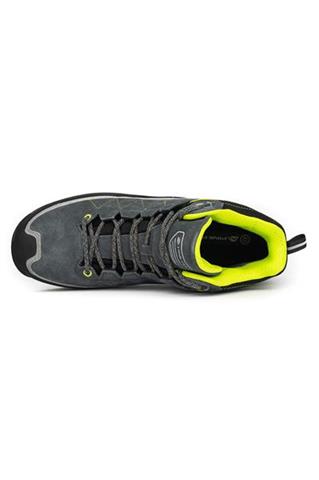 Szare buty outdoorowe męskie z żółtymi elementami 58470 - 289341