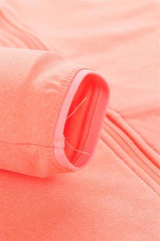 Pomarańczowa bluza damska ze stójką z tkaniny prostretch 58323 - 290191