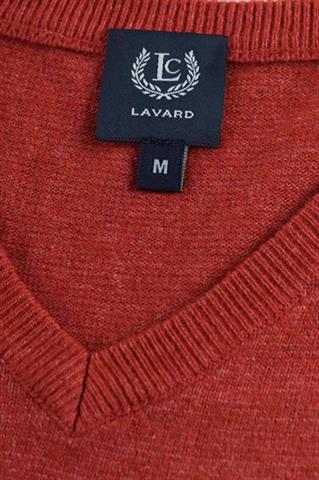 Malinowy sweter V-Neck Rosso 72752 - 29651
