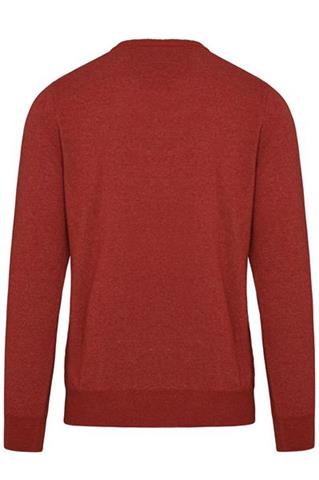 Malinowy sweter V-Neck Rosso 72752 - 29661