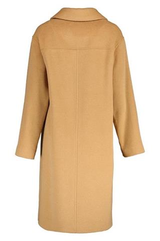Camelowy płaszcz damski o koszulowym kroju 85797 - 316231
