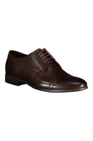 Eleganckie ciemnobrązowe buty męskie 75126 - 327221