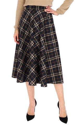 Rozkloszowana spódnica midi w grubą kratkę 58570 - 338241