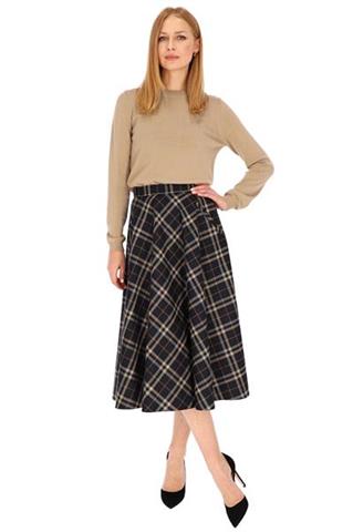 Rozkloszowana spódnica midi w grubą kratkę 58570 - 338261