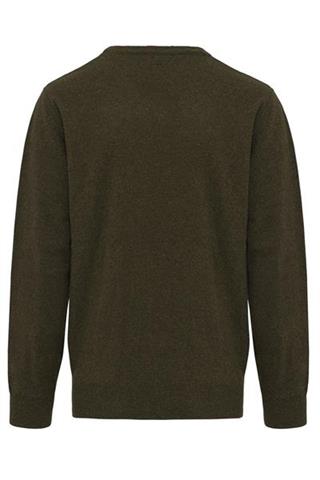 Wełniany sweter khaki V-Neck 72758 - 34651
